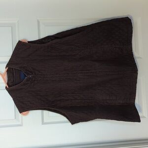 Women's Corduroy Vest Brown in color